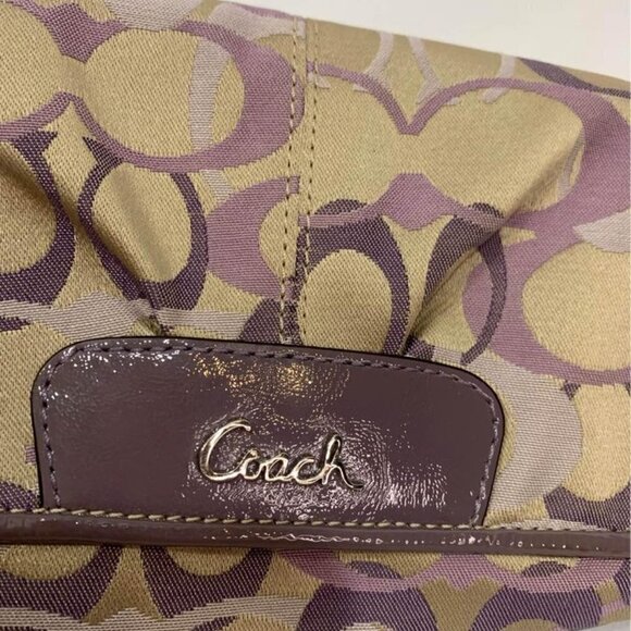 coach wristlet. Brand new! Tan/purple. Card organizer built in. - Picture 10 of 10